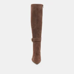 KINZY WIDE CALF BOOTS DK BROWN SUEDE^Dolce Vita Hot