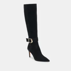 KINZY WIDE CALF BOOTS ONYX SUEDE^Dolce Vita Hot