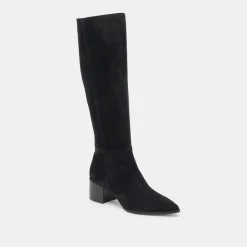 KIRSON WIDE CALF BOOTS ONYX SUEDE^Dolce Vita Outlet