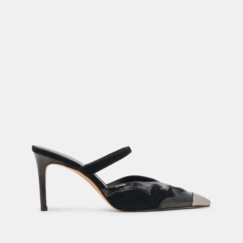 KLOVER HEELS BLACK MULTI SUEDE^Dolce Vita Online