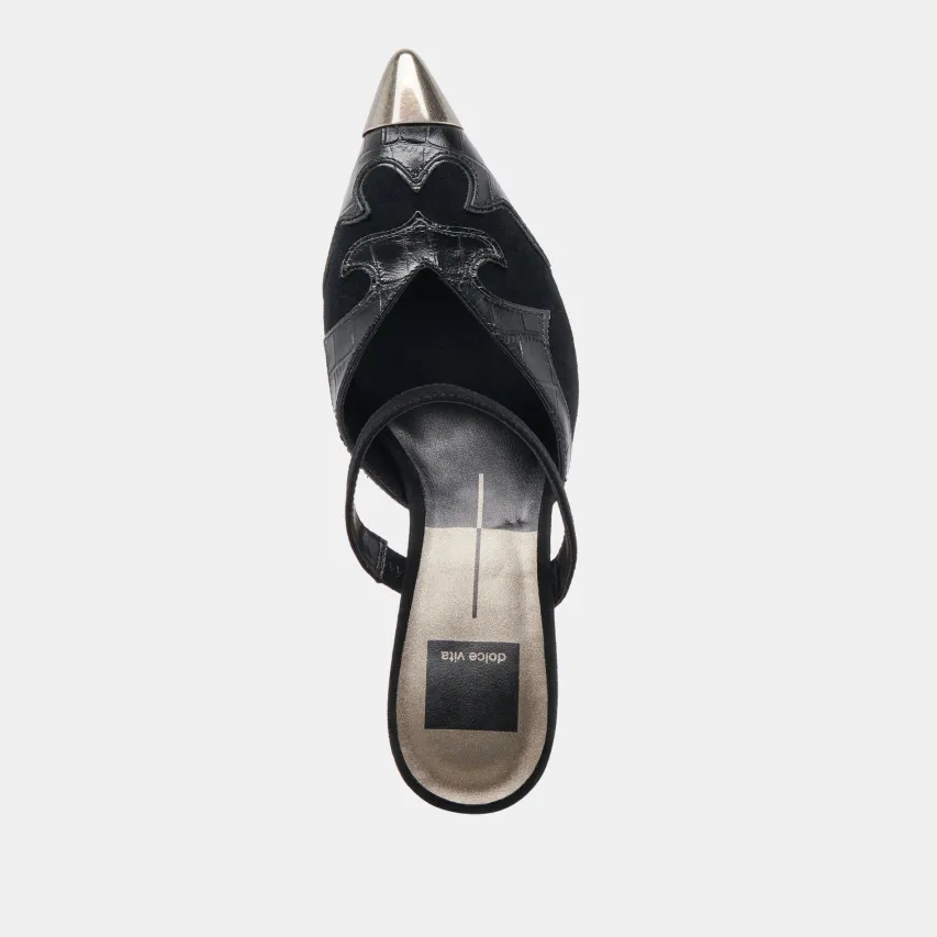 KLOVER HEELS BLACK MULTI SUEDE^Dolce Vita Online