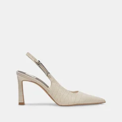 KRISTA HEELS SAND EMBOSSED LEATHER^Dolce Vita Clearance