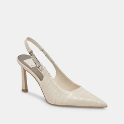 KRISTA HEELS SAND EMBOSSED LEATHER^Dolce Vita Clearance