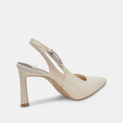 KRISTA HEELS SAND EMBOSSED LEATHER^Dolce Vita Clearance