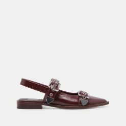LABELL FLATS BURGUNDY CRINKLE PATENT^Dolce Vita Sale