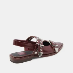 LABELL FLATS BURGUNDY CRINKLE PATENT^Dolce Vita Sale
