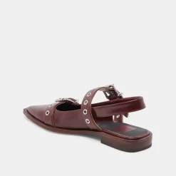 LABELL FLATS BURGUNDY CRINKLE PATENT^Dolce Vita Sale