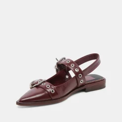 LABELL FLATS BURGUNDY CRINKLE PATENT^Dolce Vita Sale