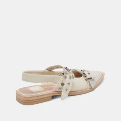 LABELL FLATS IVORY CRINKLE PATENT^Dolce Vita Online