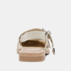 LABELL FLATS IVORY CRINKLE PATENT^Dolce Vita Online
