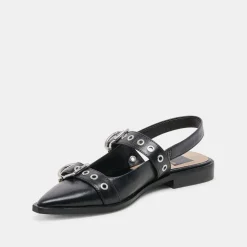 LABELL FLATS MIDNIGHT CRINKLE PATENT^Dolce Vita New