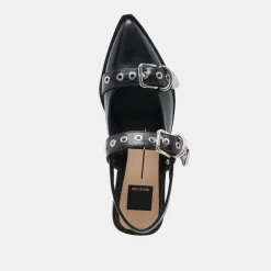 LABELL FLATS MIDNIGHT CRINKLE PATENT^Dolce Vita New