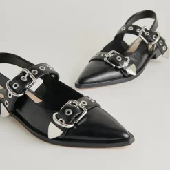 LABELL FLATS MIDNIGHT CRINKLE PATENT^Dolce Vita New