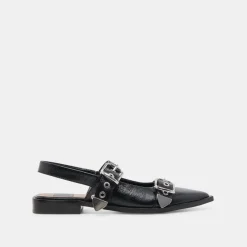 LABELL FLATS MIDNIGHT CRINKLE PATENT^Dolce Vita New