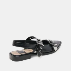 LABELL FLATS MIDNIGHT CRINKLE PATENT^Dolce Vita New