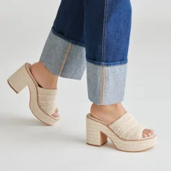 LADIN HEELS IVORY WOVEN^Dolce Vita Online