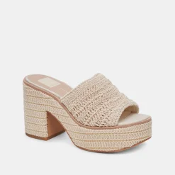 LADIN HEELS IVORY WOVEN^Dolce Vita Online