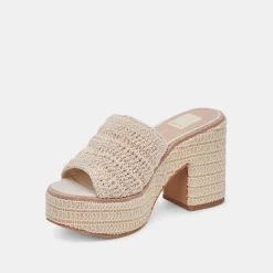 LADIN HEELS IVORY WOVEN^Dolce Vita Online