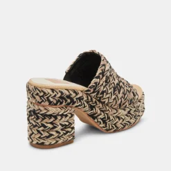 LADY HEELS BLACK MULTI WOVEN^Dolce Vita Fashion