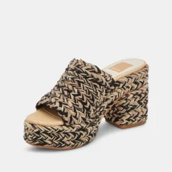 LADY HEELS BLACK MULTI WOVEN^Dolce Vita Fashion