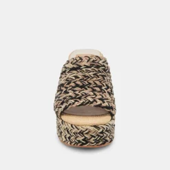 LADY HEELS BLACK MULTI WOVEN^Dolce Vita Fashion