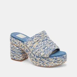 LADY HEELS BLUE MULTI WOVEN^Dolce Vita Clearance