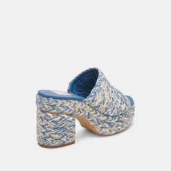 LADY HEELS BLUE MULTI WOVEN^Dolce Vita Clearance