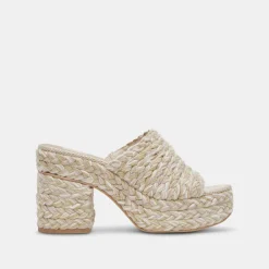 LADY HEELS IVORY MULTI WOVEN^Dolce Vita New