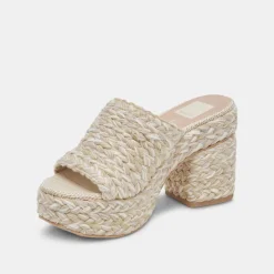 LADY HEELS IVORY MULTI WOVEN^Dolce Vita New
