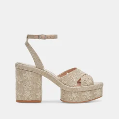 LAISHA HEELS ALMOND FLORAL EYELET^Dolce Vita New