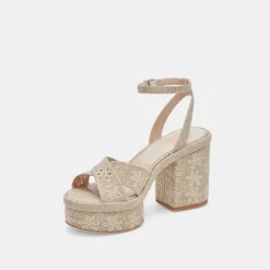 LAISHA HEELS ALMOND FLORAL EYELET^Dolce Vita New
