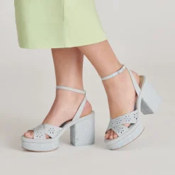 LAISHA HEELS LIGHT BLUE FLORAL EYELET^Dolce Vita Fashion