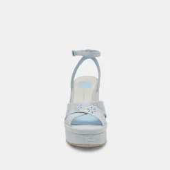 LAISHA HEELS LIGHT BLUE FLORAL EYELET^Dolce Vita Fashion