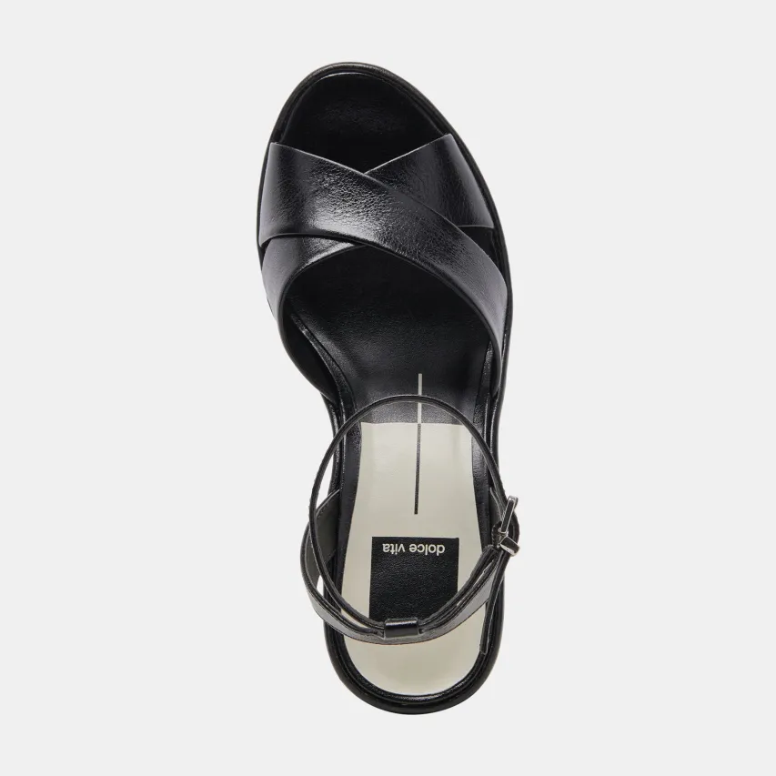 LAISHA HEELS MIDNIGHT CRINKLE PATENT^Dolce Vita Hot