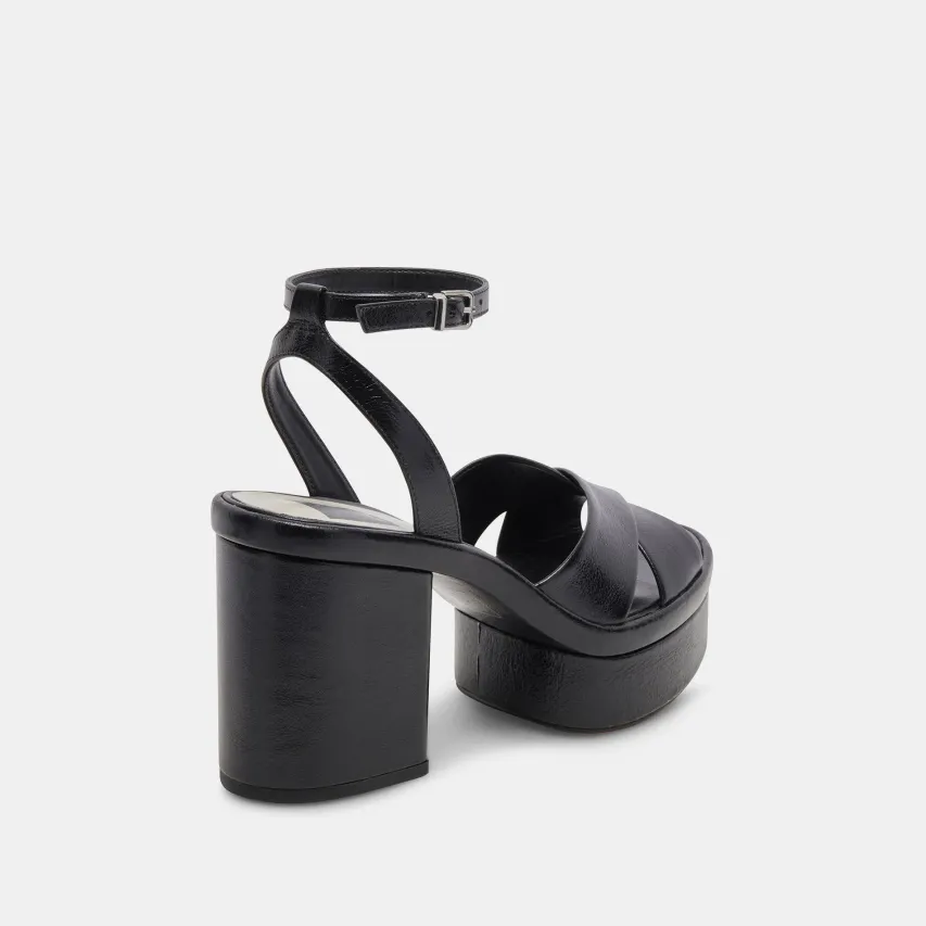 LAISHA HEELS MIDNIGHT CRINKLE PATENT^Dolce Vita Hot