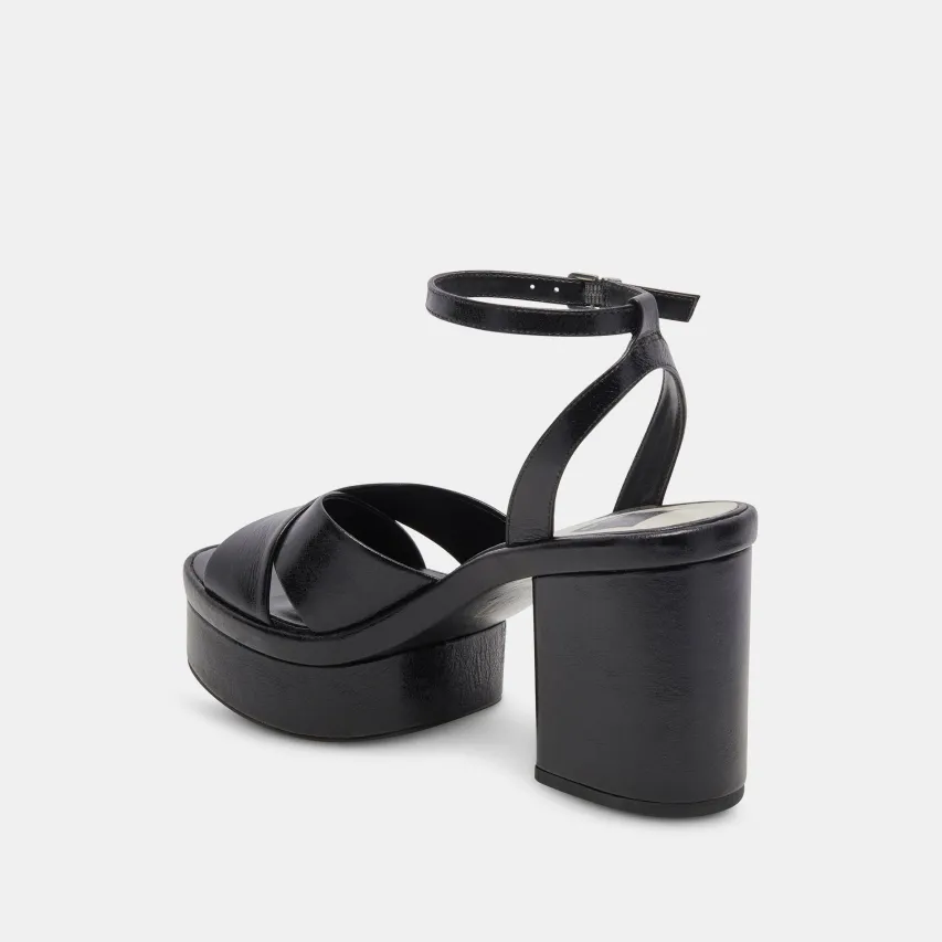 LAISHA HEELS MIDNIGHT CRINKLE PATENT^Dolce Vita Hot