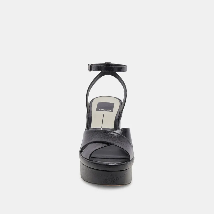 LAISHA HEELS MIDNIGHT CRINKLE PATENT^Dolce Vita Hot