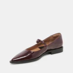 LARGO FLATS CRANBERRY PATENT LEATHER^Dolce Vita Online