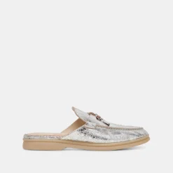 LASAIL FLATS SILVER DISTRESSED LEATHER^Dolce Vita Sale