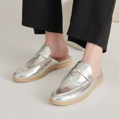 LASAIL FLATS SILVER DISTRESSED LEATHER^Dolce Vita Sale