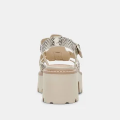 LATICE SANDALS GREY WHITE EMBOSSED LEATHER^Dolce Vita Discount