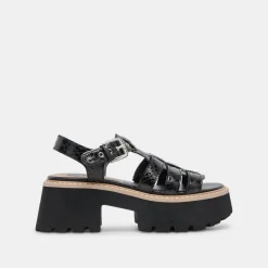 LATICE SANDALS MIDNIGHT EMBOSSED LEATHER^Dolce Vita Best