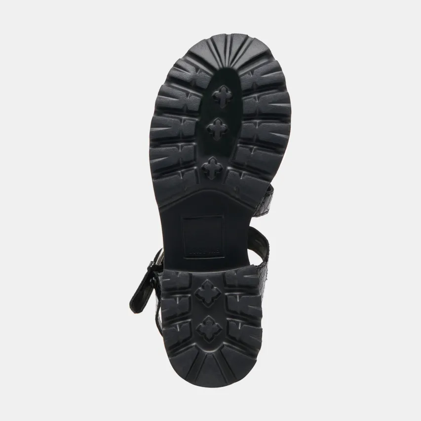 LATICE SANDALS MIDNIGHT EMBOSSED LEATHER^Dolce Vita Best