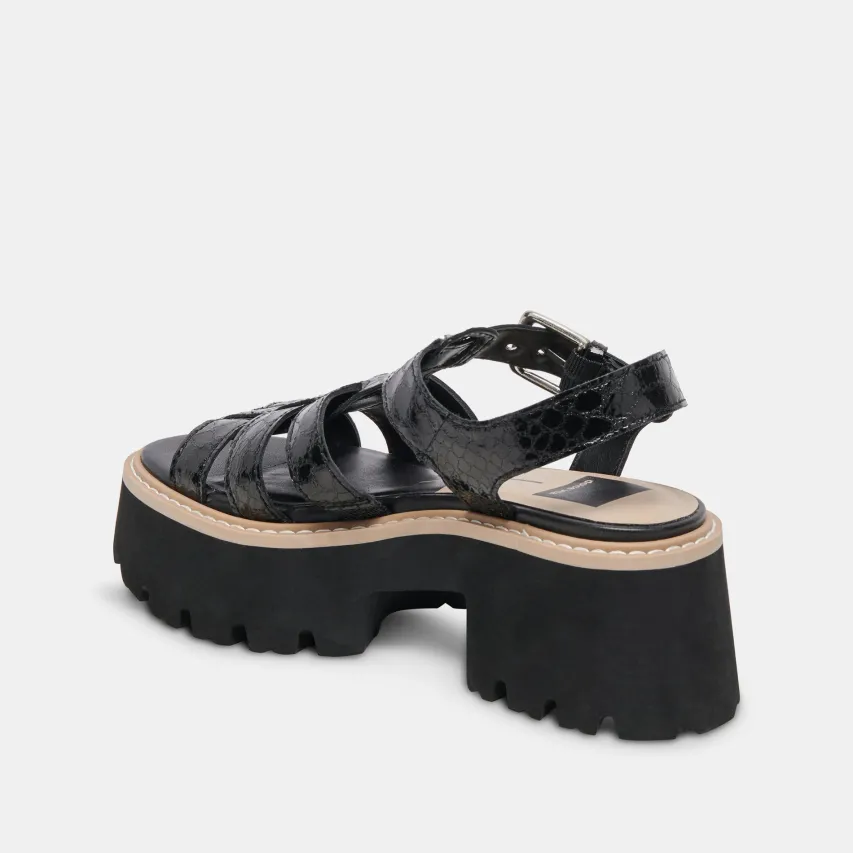 LATICE SANDALS MIDNIGHT EMBOSSED LEATHER^Dolce Vita Best
