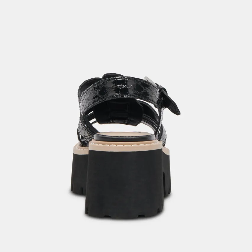 LATICE SANDALS MIDNIGHT EMBOSSED LEATHER^Dolce Vita Best