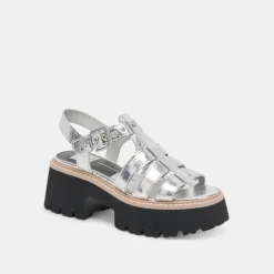 LATICE SANDALS SILVER DISTRESSED LEATHER^Dolce Vita Best