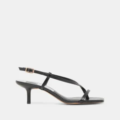 LAURY HEELS BLACK LEATHER^Dolce Vita Online