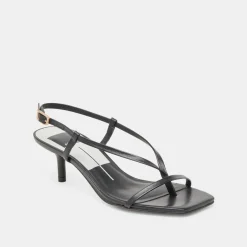 LAURY HEELS BLACK LEATHER^Dolce Vita Online