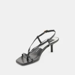 LAURY HEELS BLACK LEATHER^Dolce Vita Online