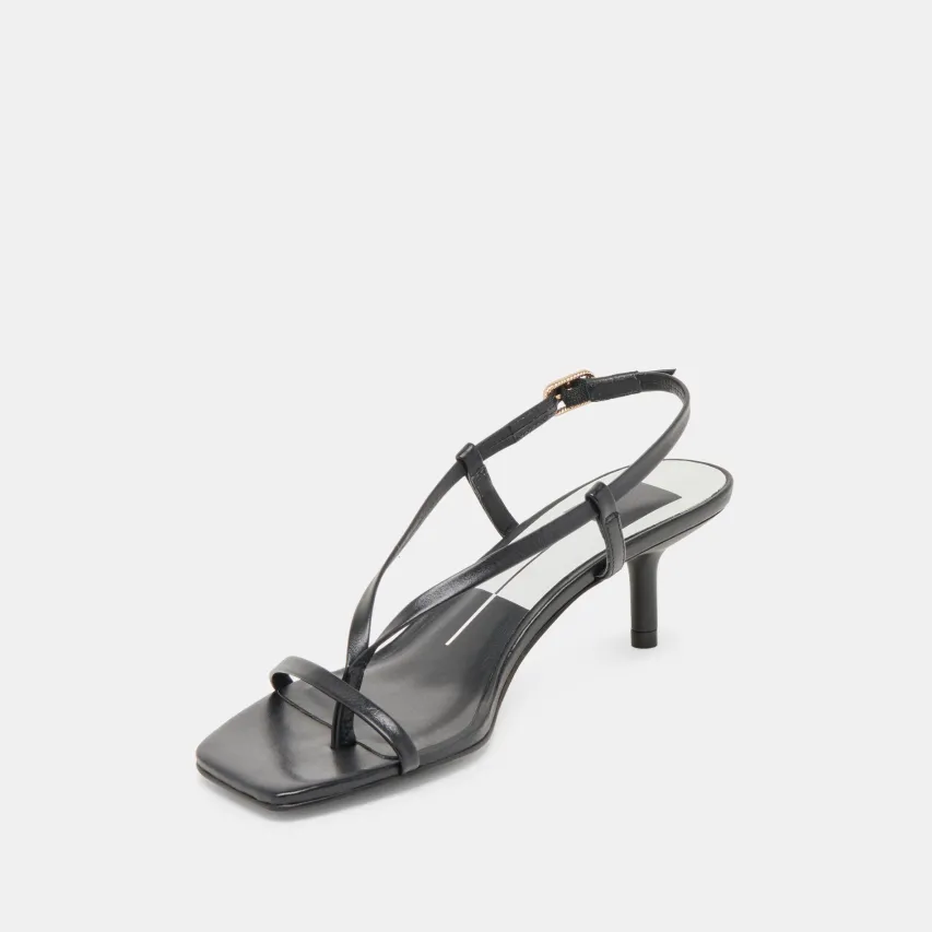 LAURY HEELS BLACK LEATHER^Dolce Vita Online